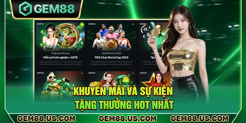 Khuyến mãi và sự kiện tại Gem88
